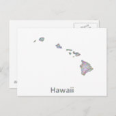 Hawaii-kaart Briefkaart (Voorkant / Achterkant)