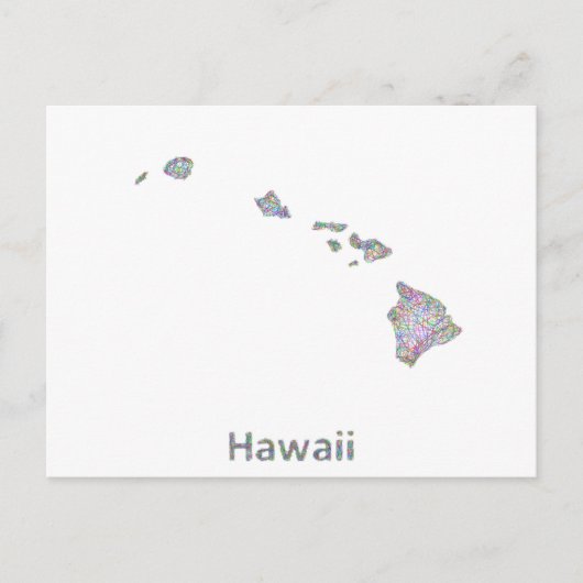 Hawaii-kaart Briefkaart (Voorkant)