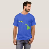 Hawaii kaart Hawaïaans T-shirt (Voorkant volledig)