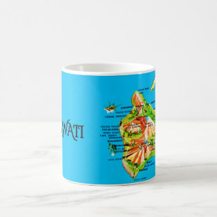 Hawaii kaart mok