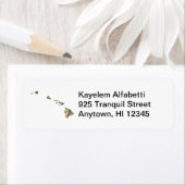 Hawaii kaart retour adres label (Insitu)