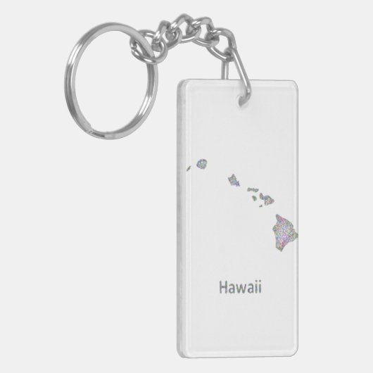 Hawaii-kaart Sleutelhanger (Voorkant Links)