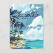 Hawaii Kai Honolulu Oahu Hawaii Retro Briefkaart (Voorkant)