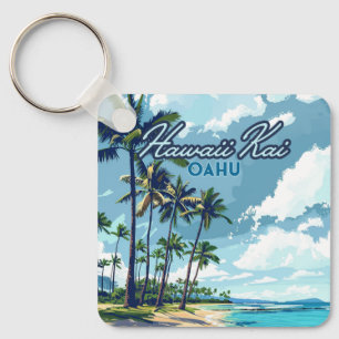 Hawaii Kai Honolulu Oahu Hawaii Retro Sleutelhanger