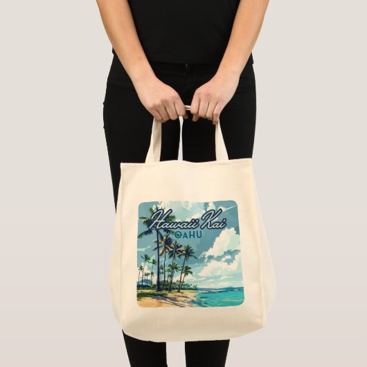 Hawaii Kai Honolulu Oahu Hawaii Retro Tote Bag (Voorkant (product))