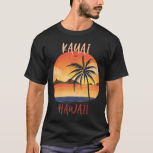 Hawaii Kauai Family Vacation Palm Tree Ocean Sun T-shirt