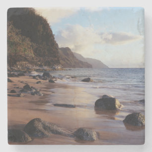 Hawaii, Kauai, Haena State Park 2 Stenen Onderzetter