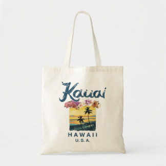 Hawaii Kauai  Hawaiian Surfing Retro 1732 Tote Bag