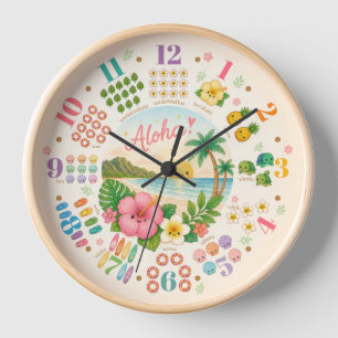 Hawaii Kawaii coucher de soleil tropical horloge m