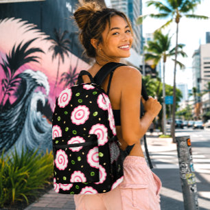Hawaii Kawaii Visstick Uzumaki Bedrukte Rugzak