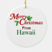 Hawaii kerstboomversiering keramisch ornament (Achterkant)