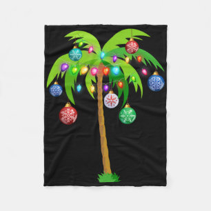 Hawaii Kerstpalmboom Tropisch Kerstmis Kokosnoot L Fleece Deken