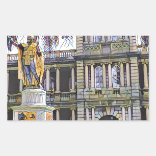 Hawaii King Kamehameha Modern Rechthoekige Sticker