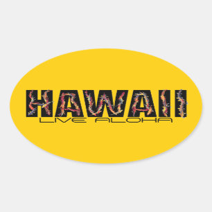 Hawaii koi levende aloha-oranje stickers