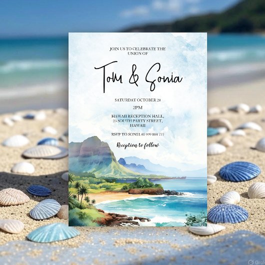 Hawaii Landschap Huwelijksbestemming Kaart