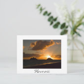 Hawaii Lanikai sunrise texte blanc carte postale (Debout devant)