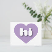 Hawaii lavender hart - Ik hou van hem Briefkaart (Staand voorkant)