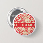 Hawaii Lifeguard Logo Ronde Button 5,7 Cm (Voorkant /achterkant)