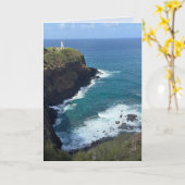 Hawaii Lighthouse Blank Greeting Card Kaart (Gele Bloem)