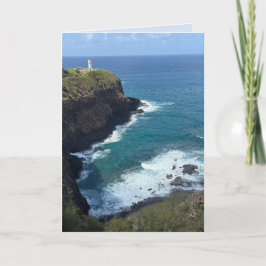 Hawaii Lighthouse Blank Greeting Card Kaart