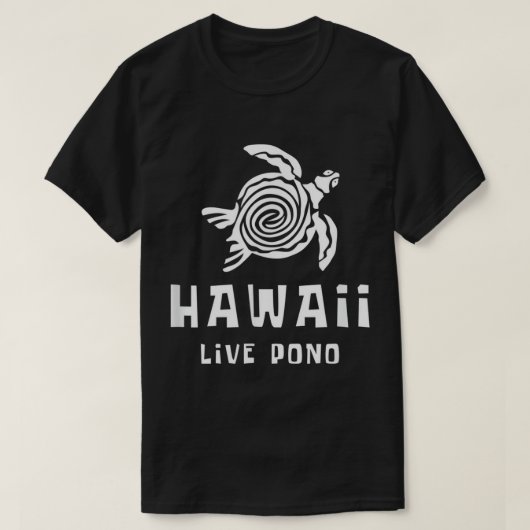 Hawaii Live Pono Sea Turtle Beach T-Shirt (Design devant)