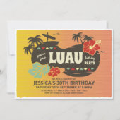 Hawaii Luau Feest Uitnodiging  (Voorkant)