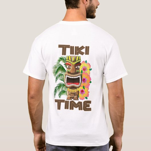 Hawaii Luau Tiki Time T-shirt (Achterkant)