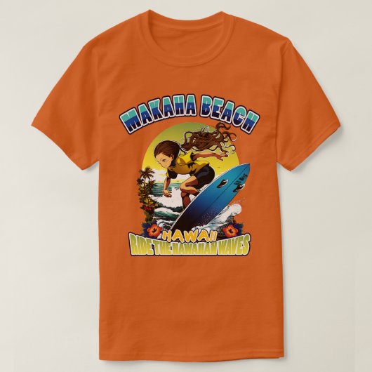 Hawaii makaha plage surf 80802 TShirt (Design devant)