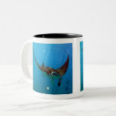 Hawaii Manta Ray Tweekleurige Koffiemok (Voorkant links)