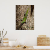 Hawaii mignon gecko extérieur affiche tropicale (Cuisine)
