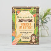 Hawaii Monkey surf Uitnodiging (Staand voorkant)