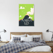 Hawaii Mount Loa Volcano Travel Poster Canvas Afdruk (Insitu (Slaapkamer))