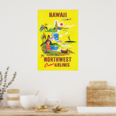 Hawaii - Northwest Orient Reisposter Prints (Keuken)