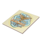 Hawaii Nurse Caduceus tile Tegeltje (Zijkant)