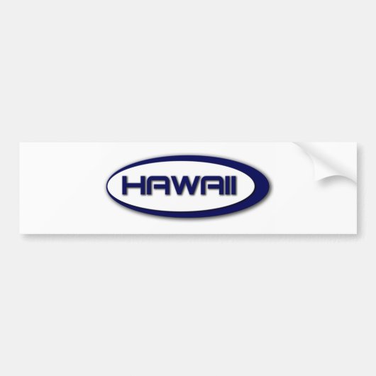 Hawaii Oval Bumpersticker (Voorkant)