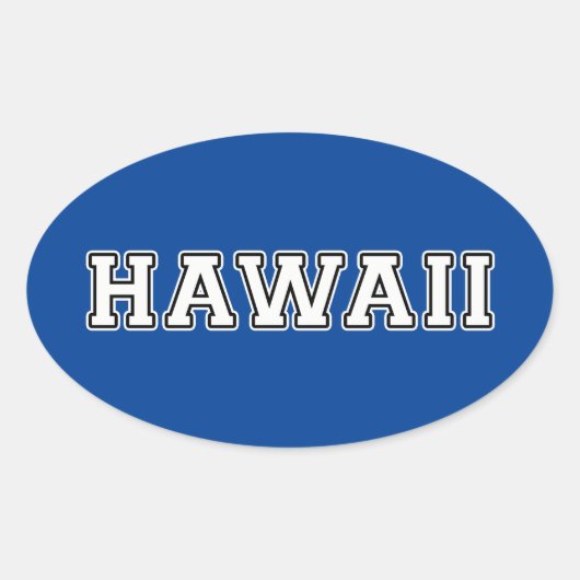 Hawaii Ovale Sticker (Voorkant)