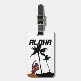 Hawaii Palm Tree Bagagelabel