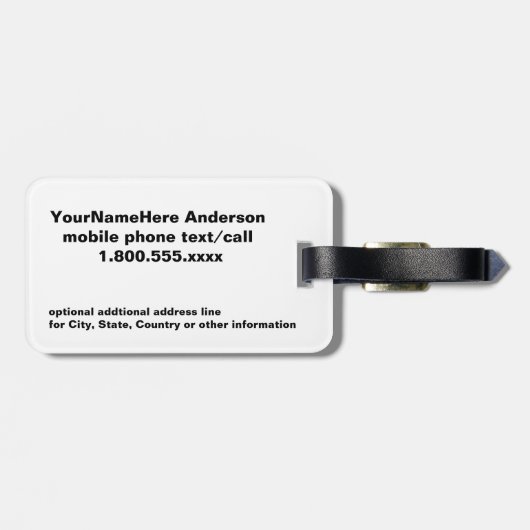 Hawaii Palm Tree Bagagelabel (Achterkant horizontaal)