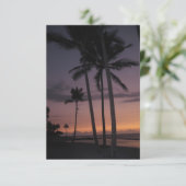 Hawaii Palm Tree Party small-size-uitnodiging Kaart (Staand voorkant)