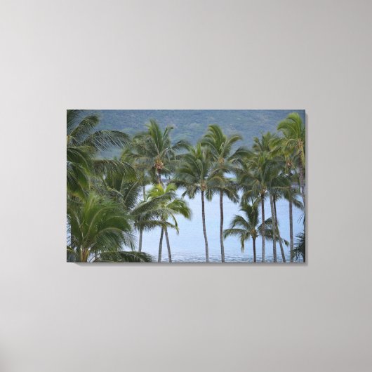 Hawaii Palm Trees Canvas Afdruk (Voorkant)