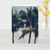 Hawaii Palm Trees Kaart (Gele Bloem)