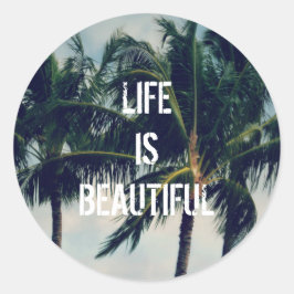 Hawaii Palm Trees Ronde Sticker