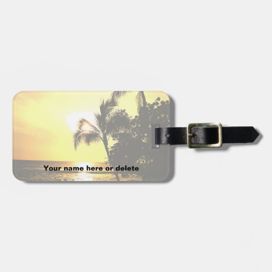 Hawaii Palm TreeTag Bagagelabel (Voorkant horizontaal)