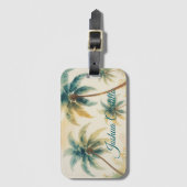 Hawaii Palmen Calligrafie Eenvoudig Professioneel  Bagagelabel (Voorkant (verticaal))