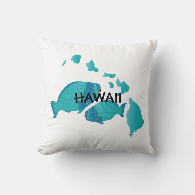Hawaii Parrot Fish Pillow Kussen (Voorkant)