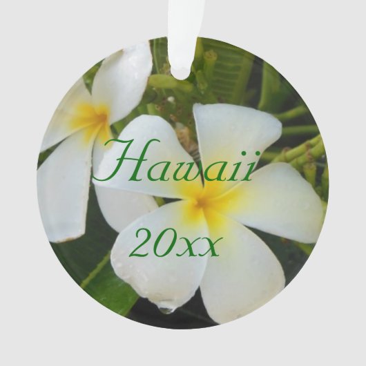 Hawaii Plumeria Ornament (voorkant)