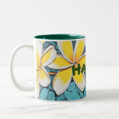 Hawaii Plumeria tweetonige Mok (Links)