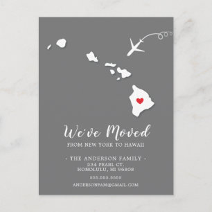 HaWAII-postkaart van de staat die de aankondiging  Briefkaart