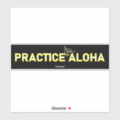 Hawaii Practice Aloha Golden Shaka (Hang los) Sticker (Vel)