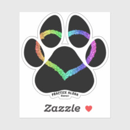 Hawaii Practice Aloha - Puppy Love Rainbow Sticker